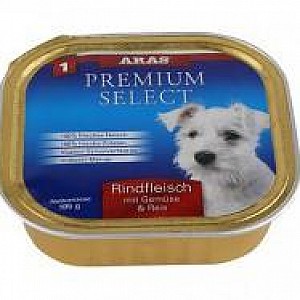 ARAS Premium Select (195g) 1 Schale pro Tag für Hunde bis 5 kg.