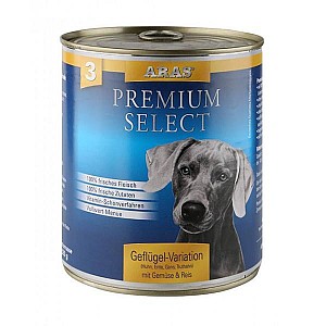 ARAS Premium Select (6 x 820g TRAY) 1 Dose pro Tag für Hunde bis 42 kg. 